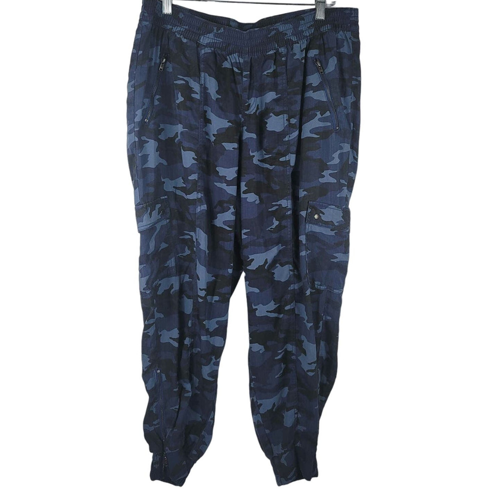 Lane Bryant Blue Camoflauge Women Athletic Hiking Casual Pants Women's 14/16